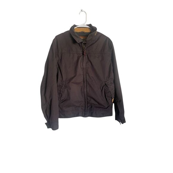Timberland Mens Brown Long Sleeve Full Zip Front Utility Jacket Size Medium - Picture 1 of 16